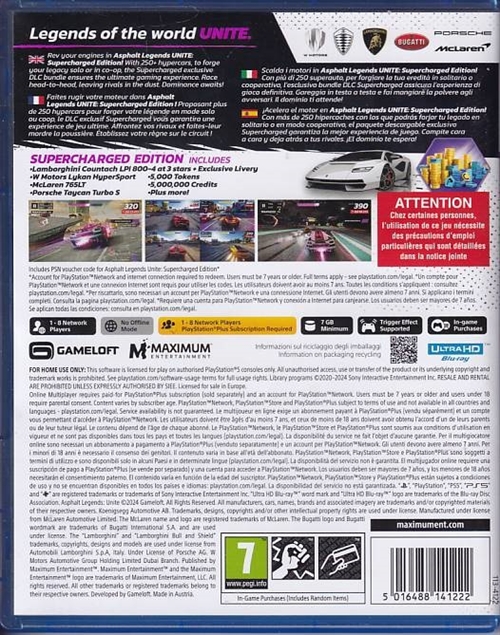 Asphalt Legends Unite Supercharged Edition - PS5 (A Grade) (Genbrug)